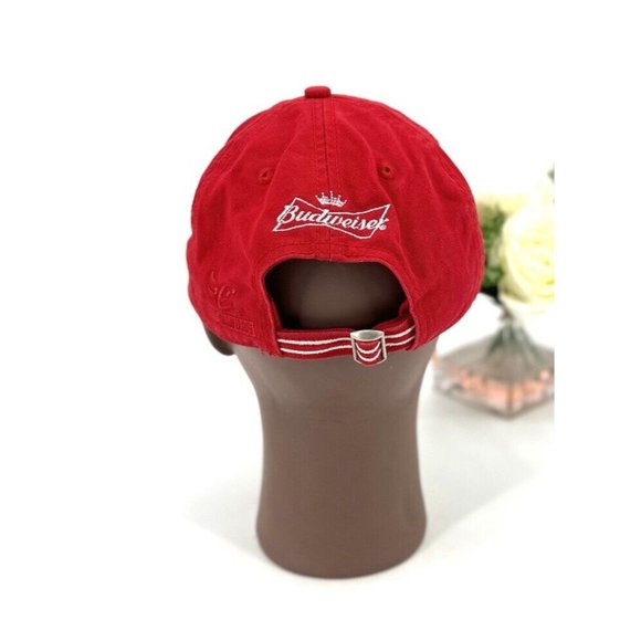 Chase Authentics Budweiser  Dale Jr. 8 Red Bling Womens Cap NASCAR Hat - Picture 5 of 9